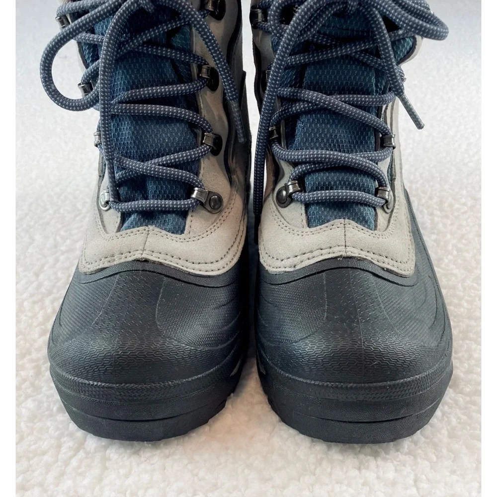 COLUMBIA • Blue/Grey Thermolite Water Resistant Cascadian Summit Winter Boots, 8 - Picture 3 of 16